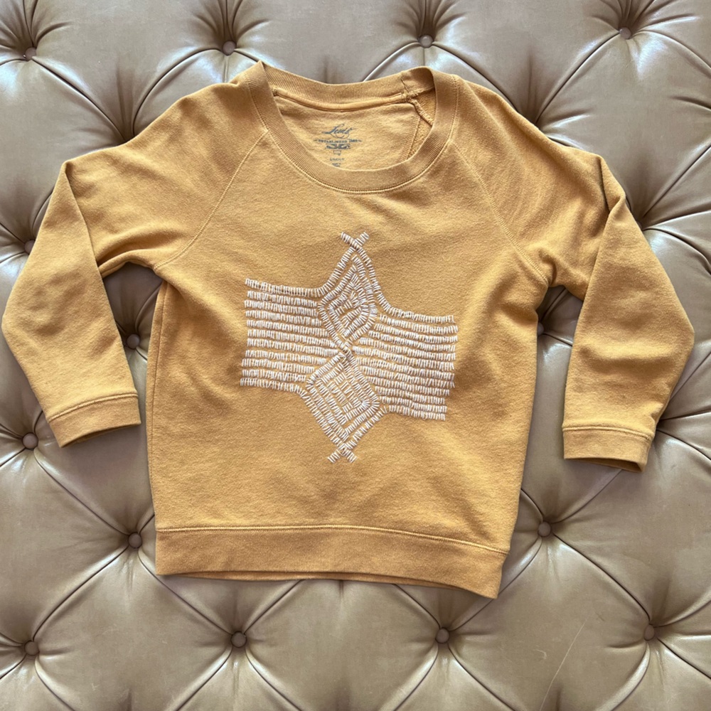 Levi’s, mustard sweatshirt, size small